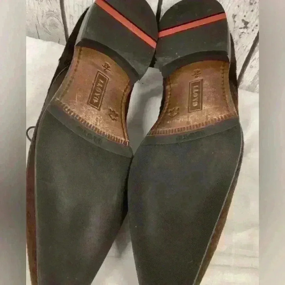 Lloyd Germany 1888 Oriza Brown Suede Pointed Toe Lace-up Classic Oxford Dress - Picture 11 of 11